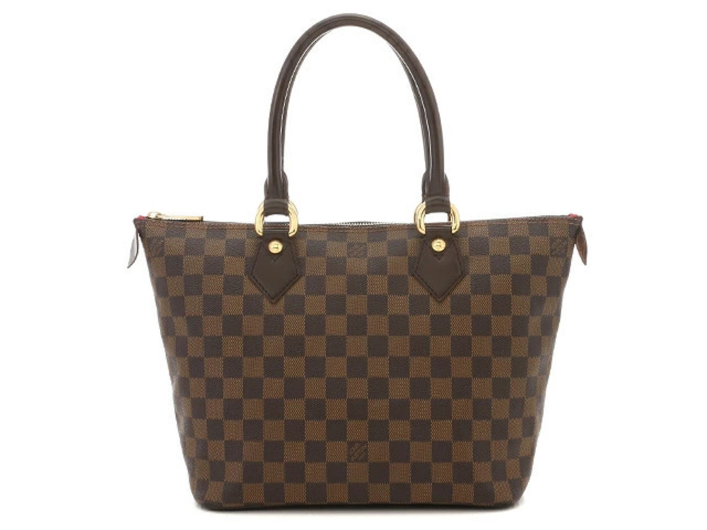 LOUIS VUITTON Saleya Handbag Damier Ebene Brown